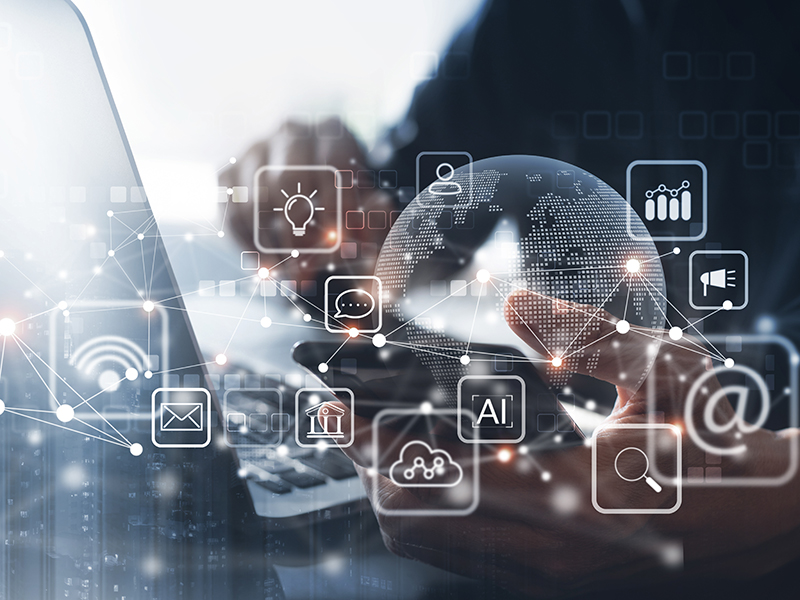 Marketing automation, growth marketing strategy concept. Digital